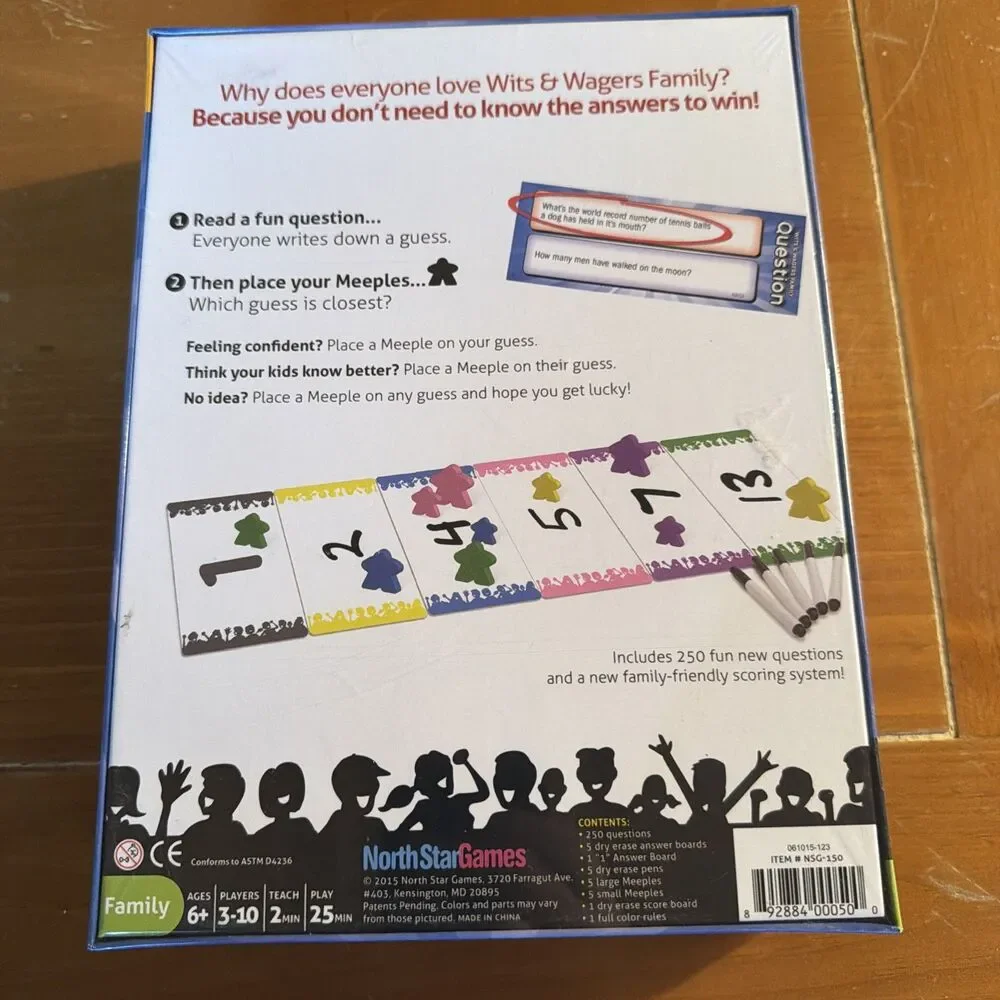 Wits and Wagers Family Edition Party Game - NEW Sealed